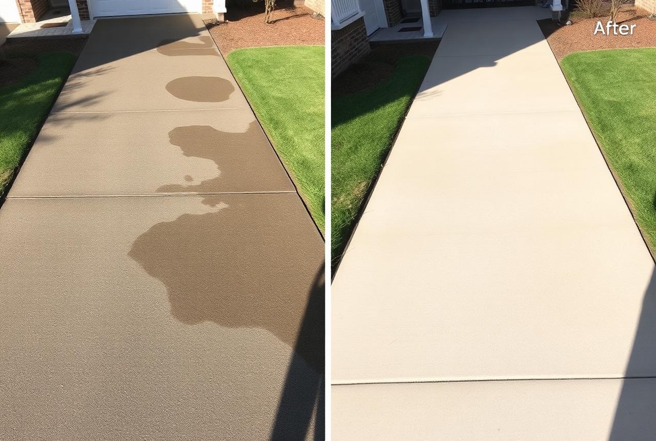 Limpeza de Calçadas — antes e depois